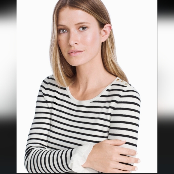 WHBM Ruffle-Sleeve Sweater Size Large - Picture 2 of 9